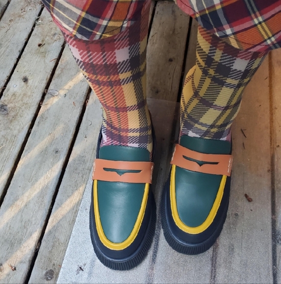 Charlotte Stone Shoes - Charlotte Stone Adam V2 Platform Loafers in Navy